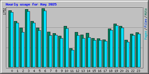 Hourly usage for May 2025
